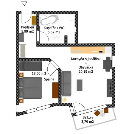 Nezabudka Vysoke Tatry, Samoobsluzny Pristup Cez Pin-kod, Parkovanie Zdarma Appartement *